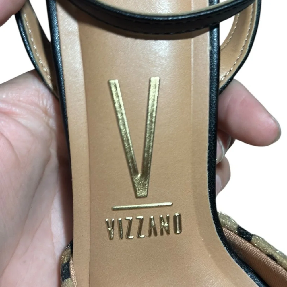 Vizzano Leopard Print Ankle‎ Strap Heels Pointed Toe Buckle Women Size 7 NWOT - Picture 6 of 11